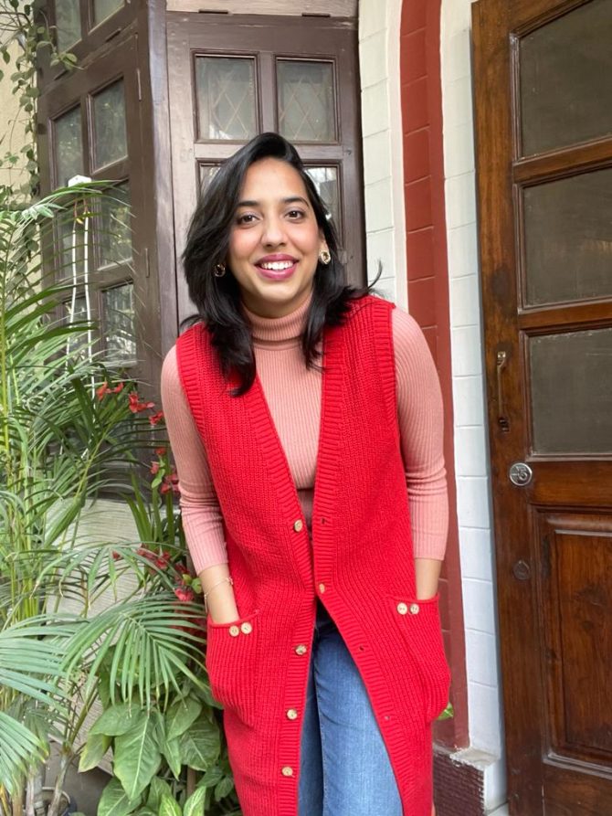Red Woollen Shrug (Free Size)