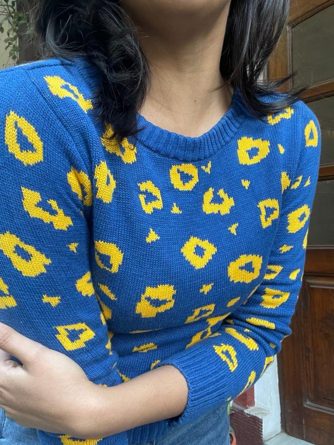 Animal Printed Sweater (Free Size)