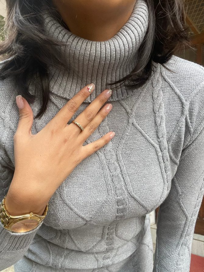 Sweater Dress- Grey (Free Size)