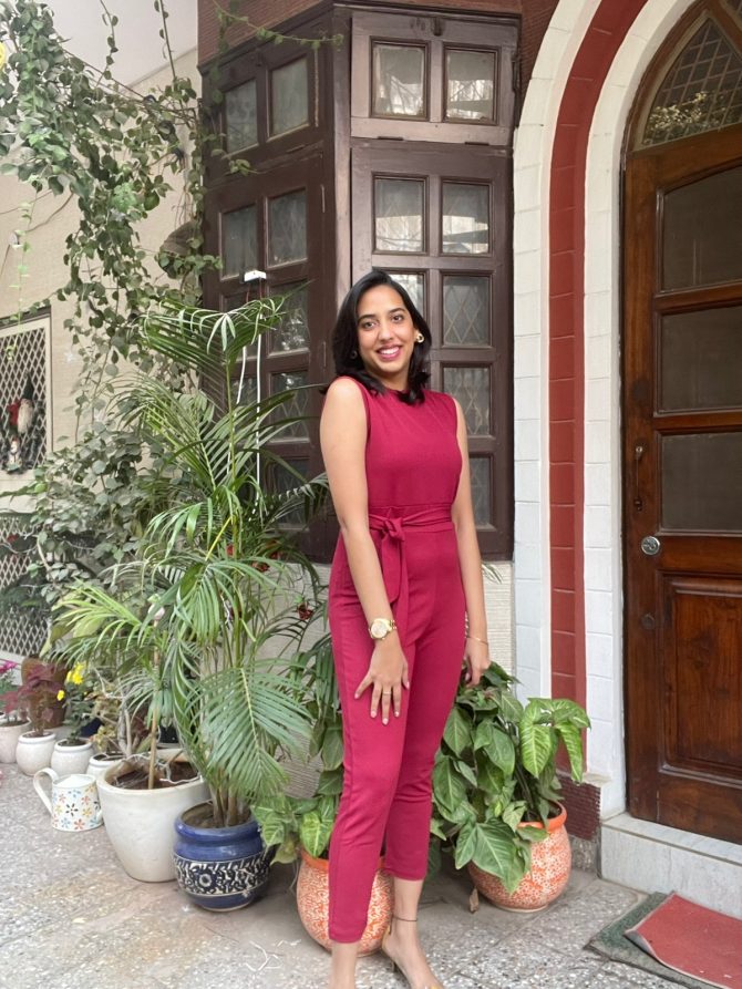 Maroon Sleeveless Jumpsuit