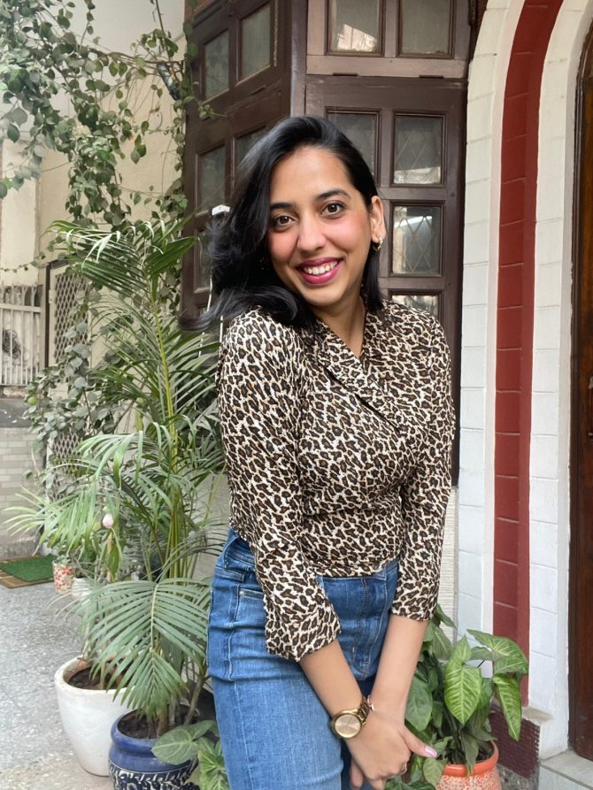Animal Printed Wrap Top