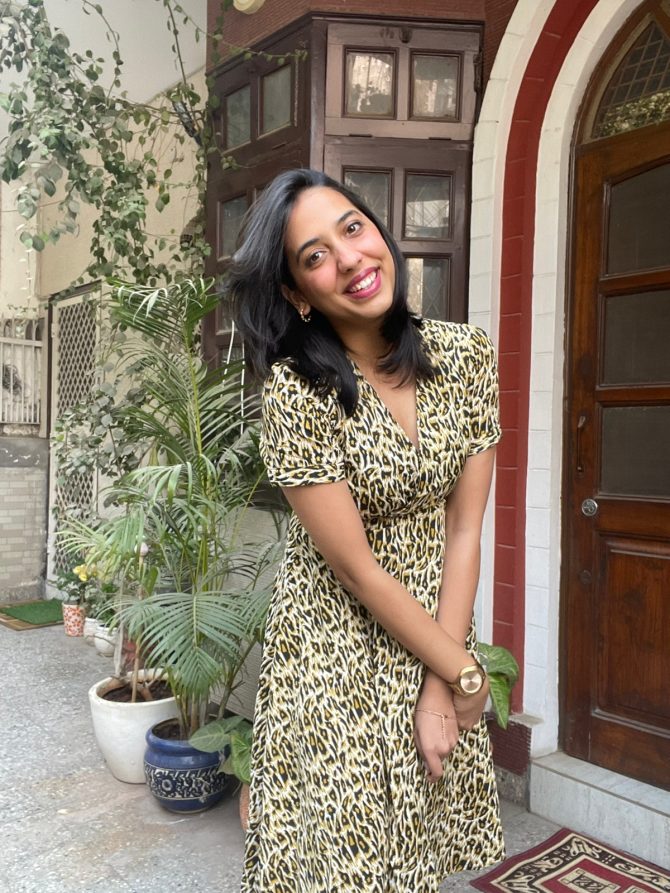 Animal Printed Wrap Dress