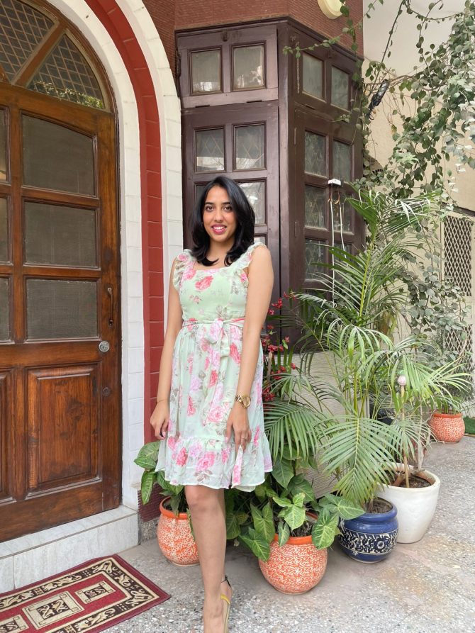 Green Ruffled Dress
