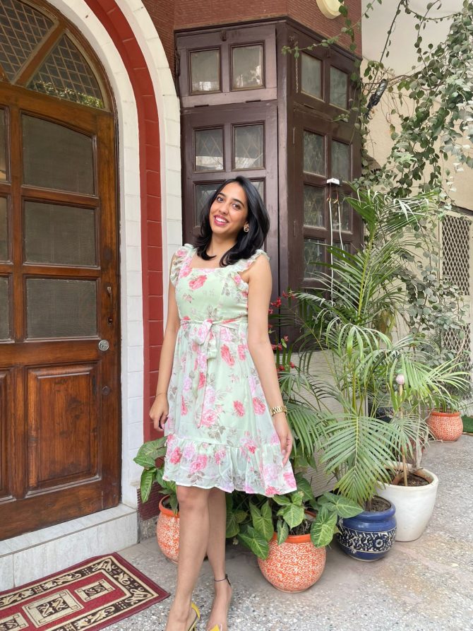 Green Ruffled Dress