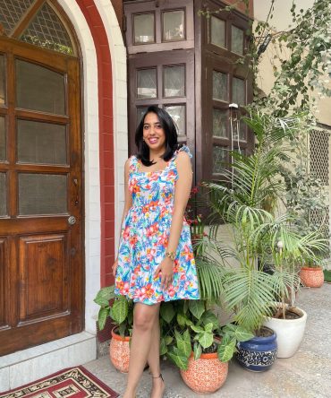 Happy Printed Ruffled Dress 2