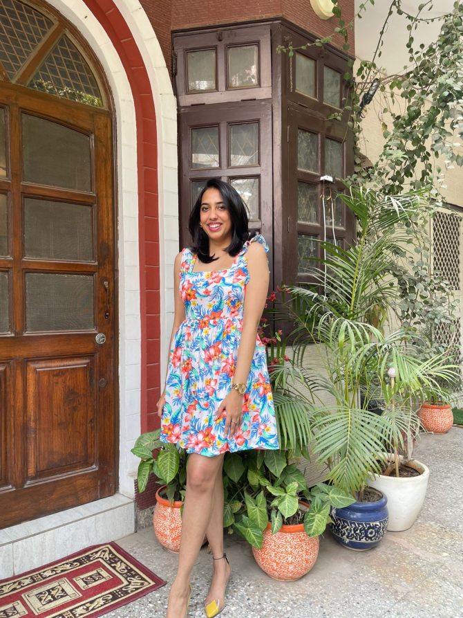 Happy Printed Ruffled Dress