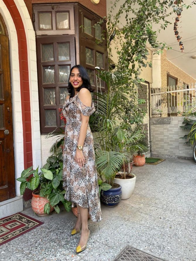 Jungle Drop Shoulder Dress