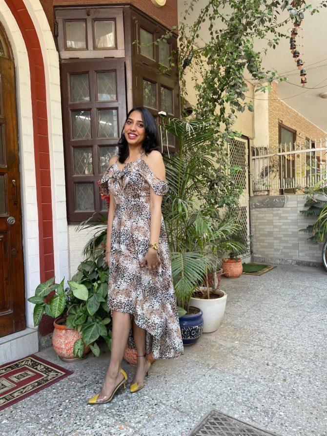 Jungle Drop Shoulder Dress