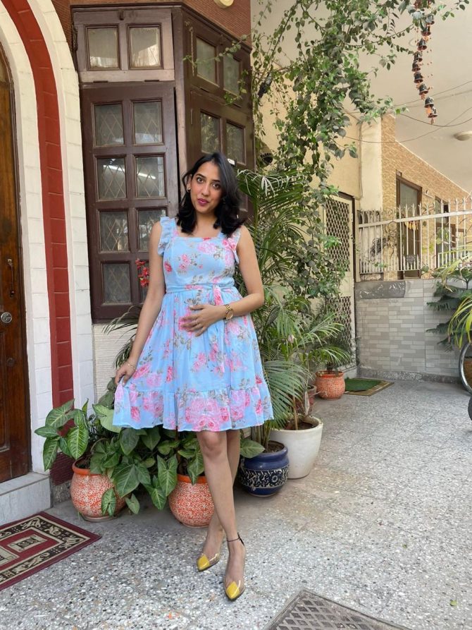 Blue Ruffled Dress