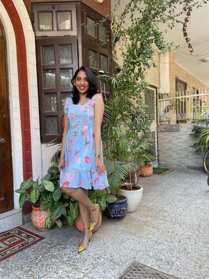 Blue Ruffled Dress