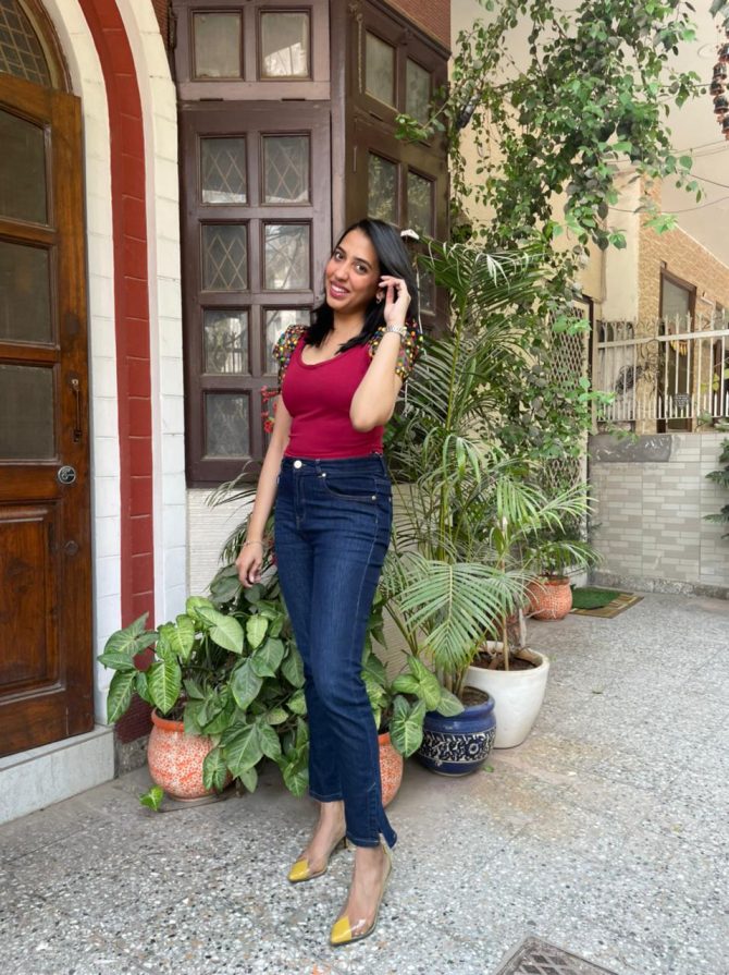 Colorpuff Top- Maroon