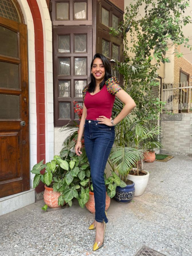 Colorpuff Top- Maroon