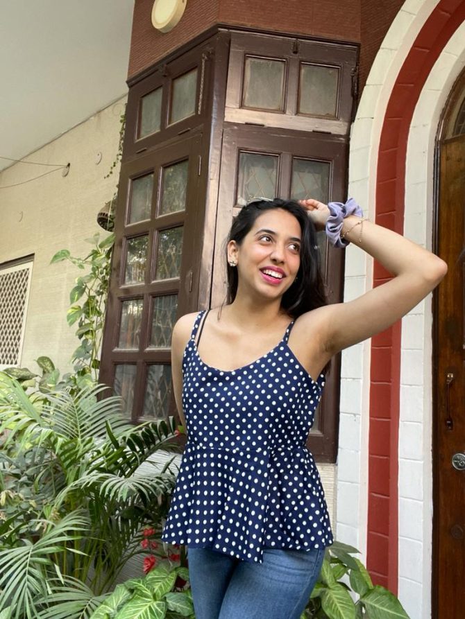 Peplum Polka Top