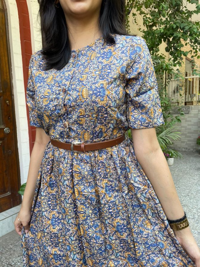 Floral Dress with Belt