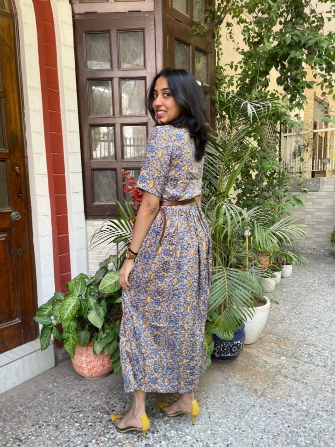 Floral Dress with Belt