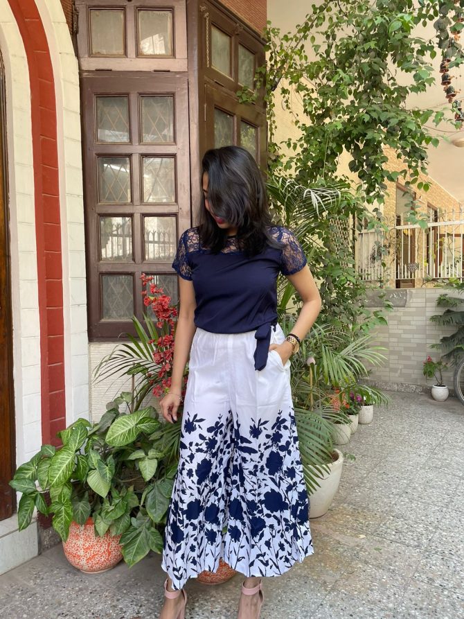 Miss Lace Jumpsuit- Blue