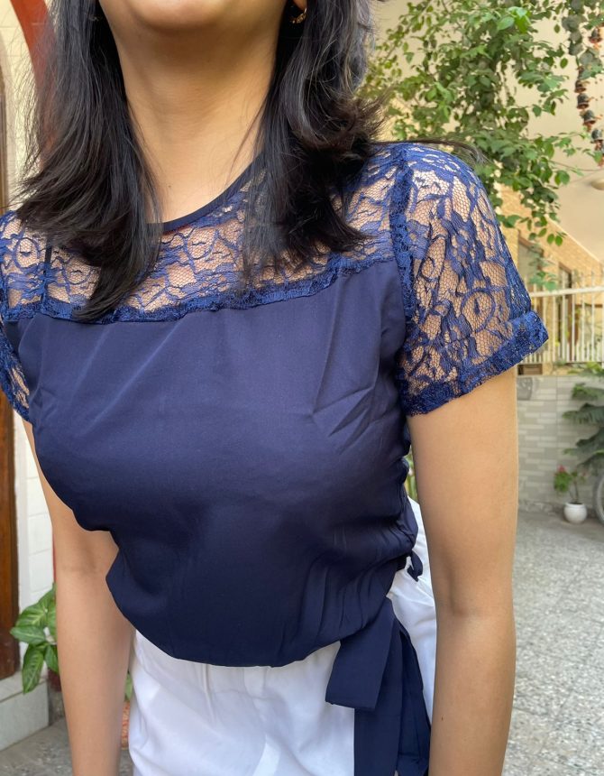 Miss Lace Jumpsuit- Blue