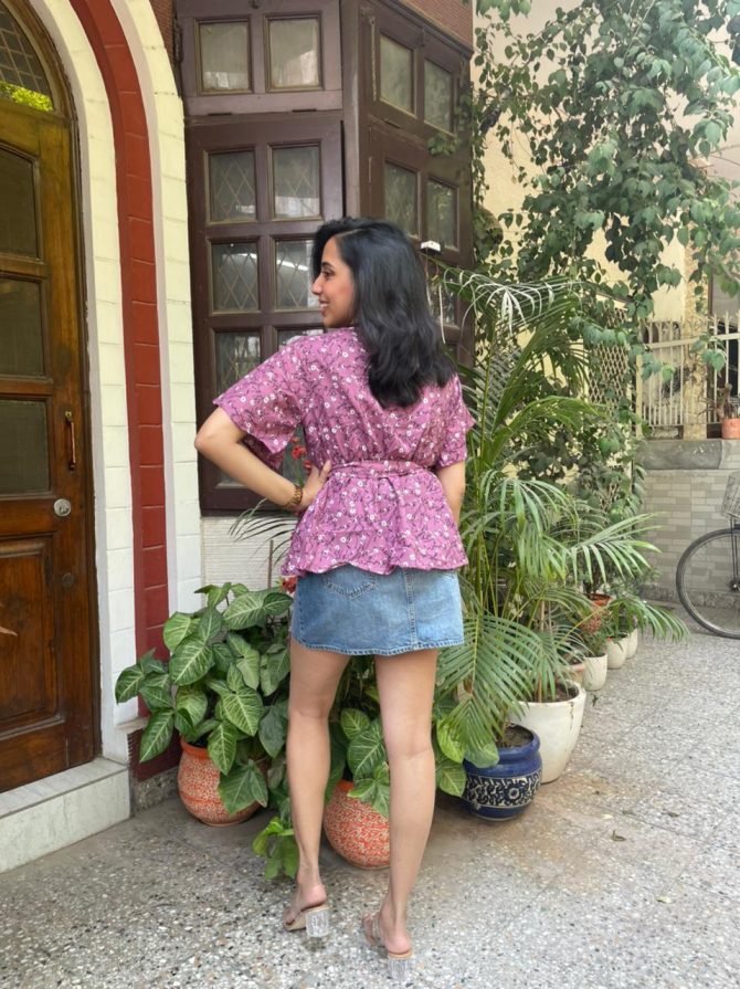 Elena Cotton Top- Purple