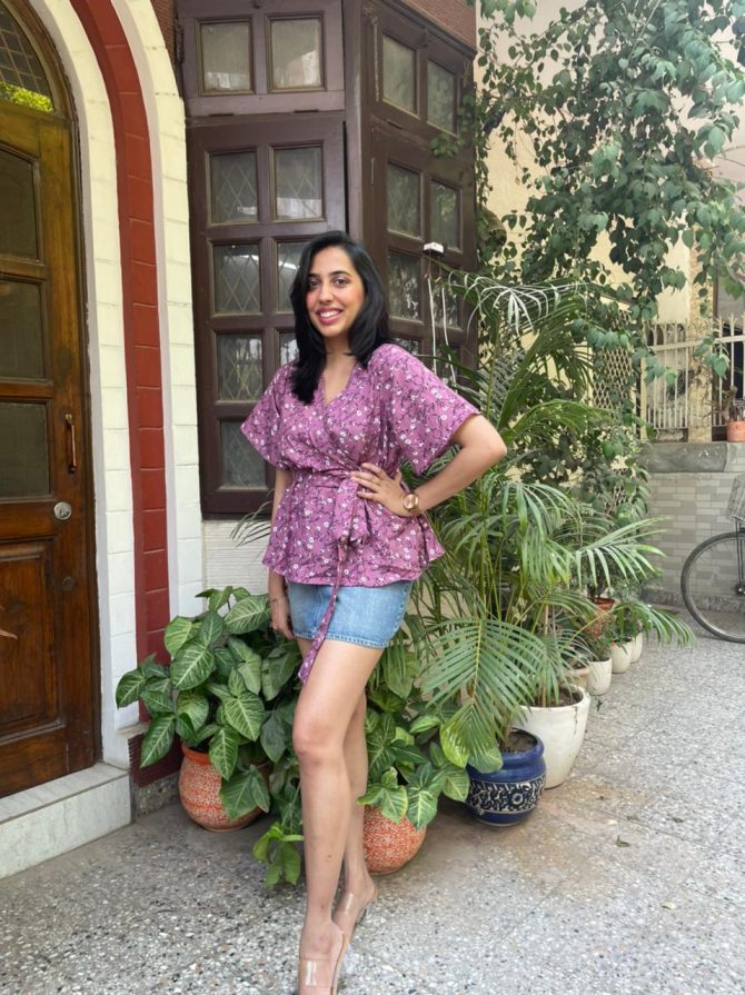 Elena Cotton Top- Purple