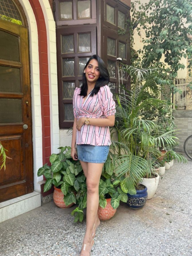 Stripe it Top- Pink