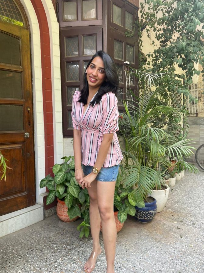 Stripe it Top- Pink
