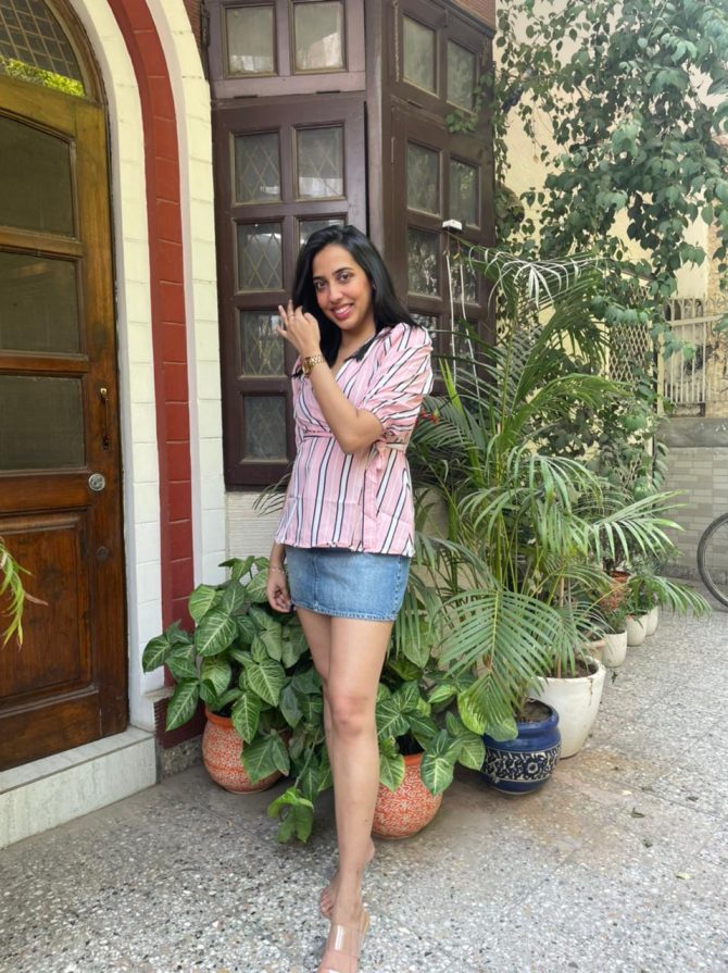 Stripe it Top- Pink