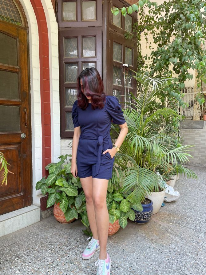 Blue Playsuit with Pockets