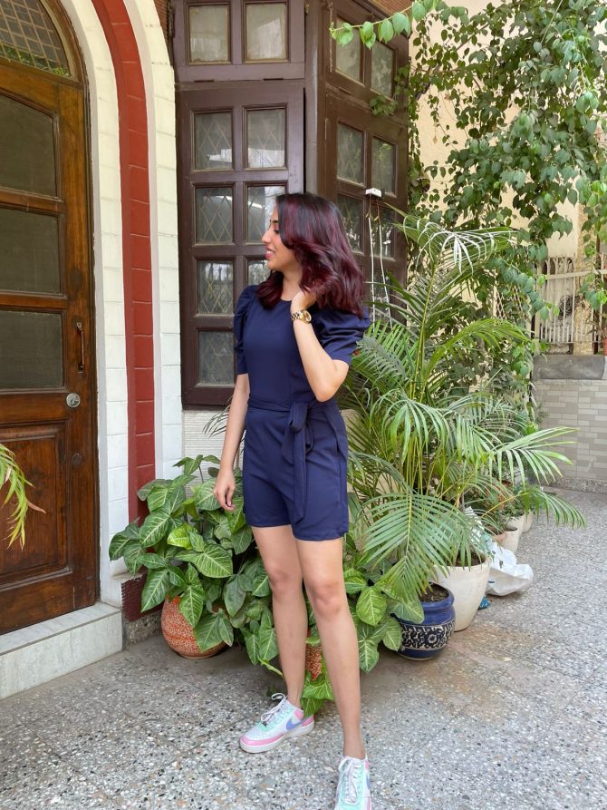 Blue Playsuit with Pockets