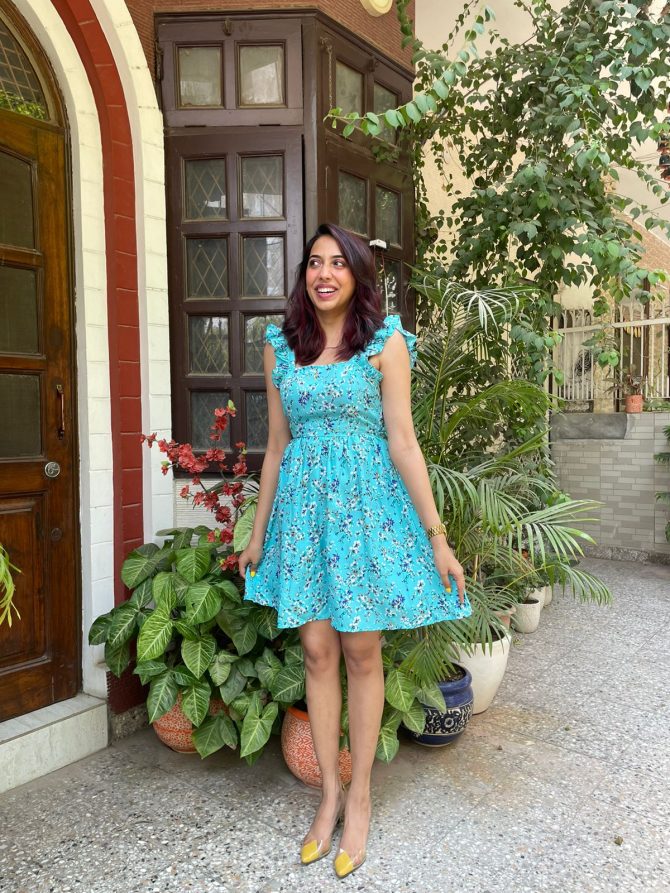 Joy Printed Ruffled Dress