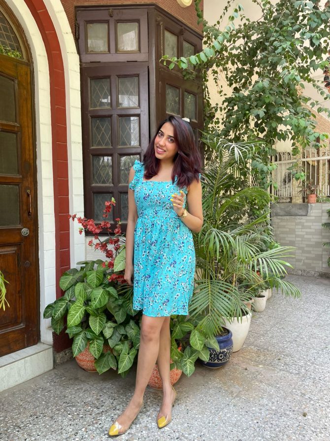 Joy Printed Ruffled Dress