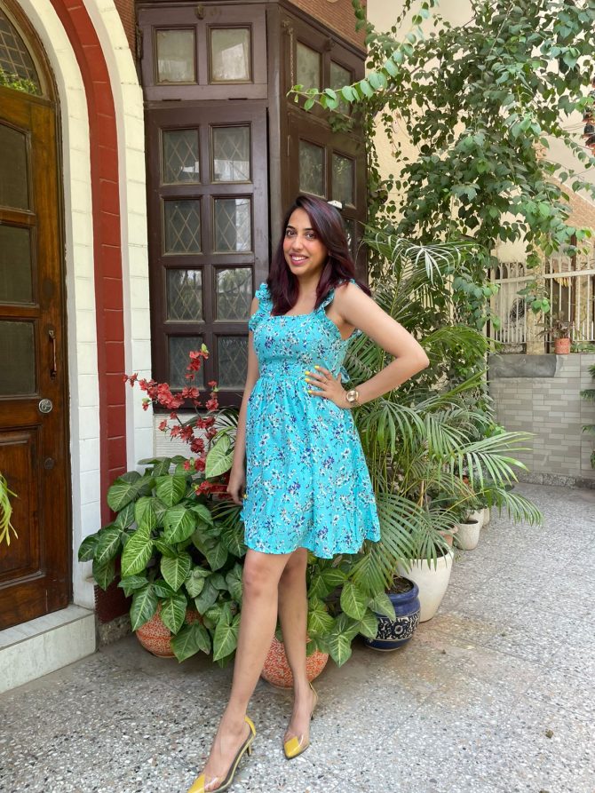 Joy Printed Ruffled Dress