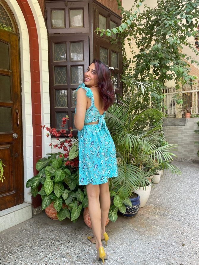 Joy Printed Ruffled Dress