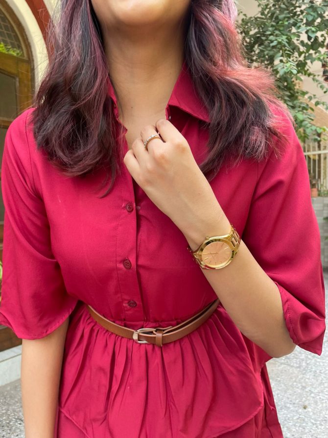 Royalty Tiered Dress- Maroon