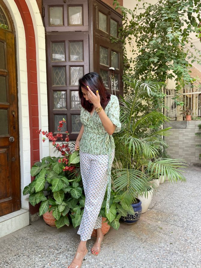 Pluto Floral Wrap Top