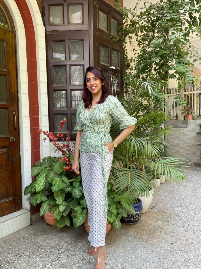 Pluto Floral Wrap Top