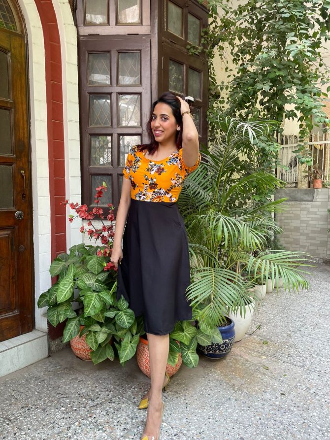 Theia Printed Dress