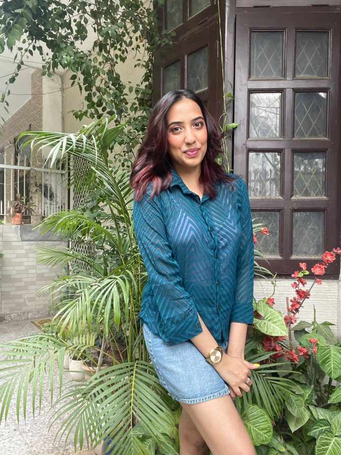 Flirty Sheer Shirt- Green