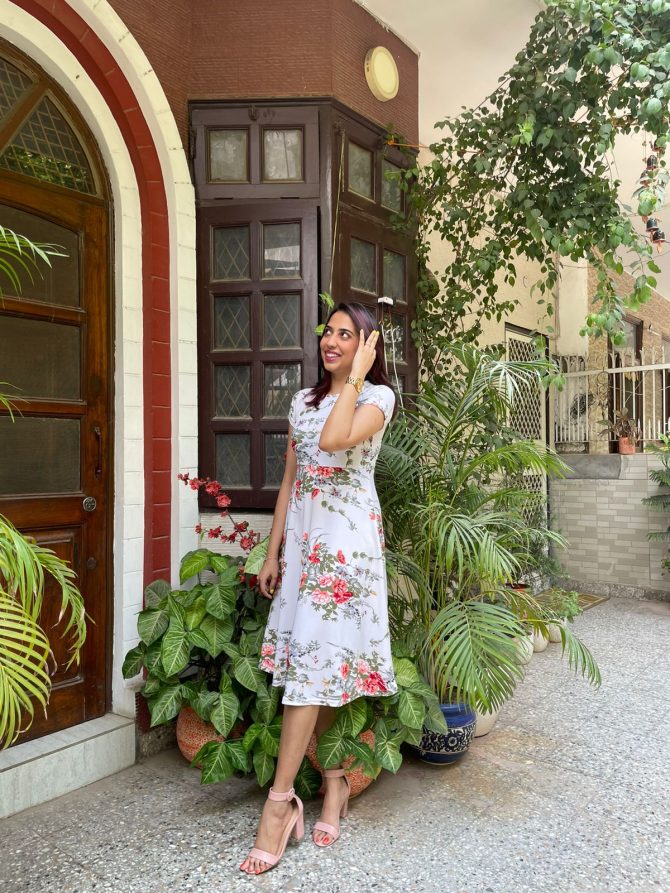 Grace Floral Dress - White