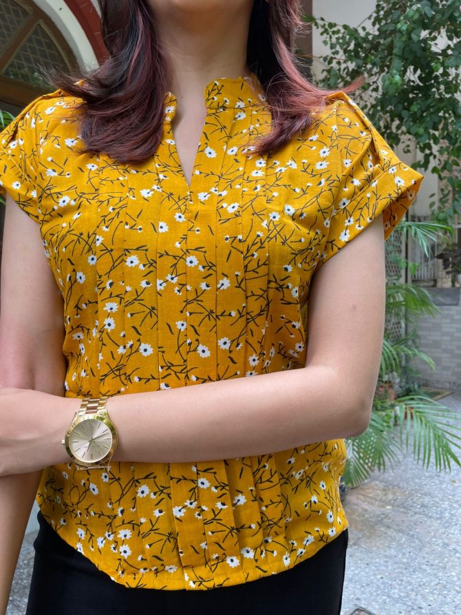Comfort Cotton Top- Yellow
