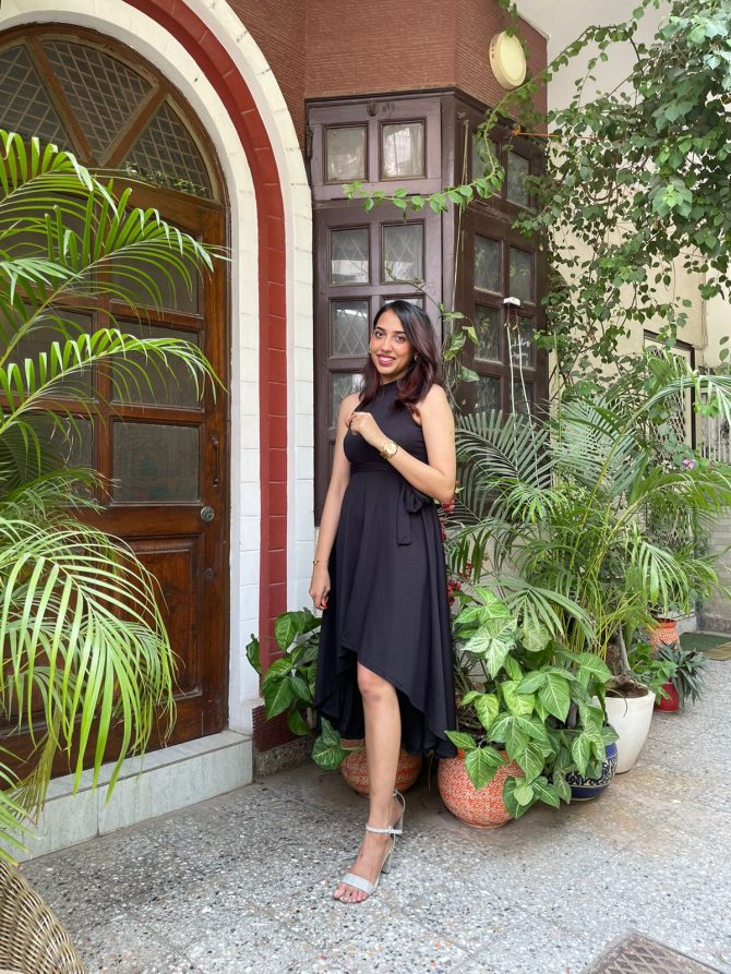 Black High Low dress