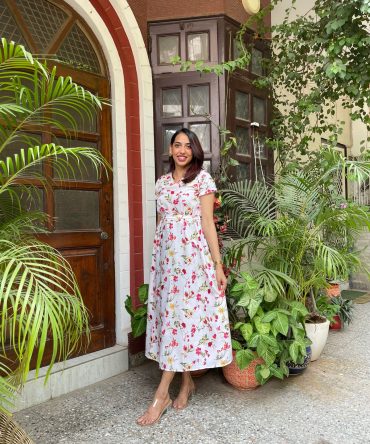 Floral Fantasy Maxi Dress- White 2