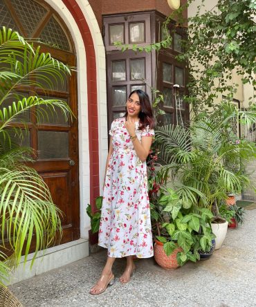 Floral Fantasy Maxi Dress- White