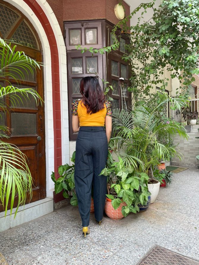 Color Puff Top-Yellow