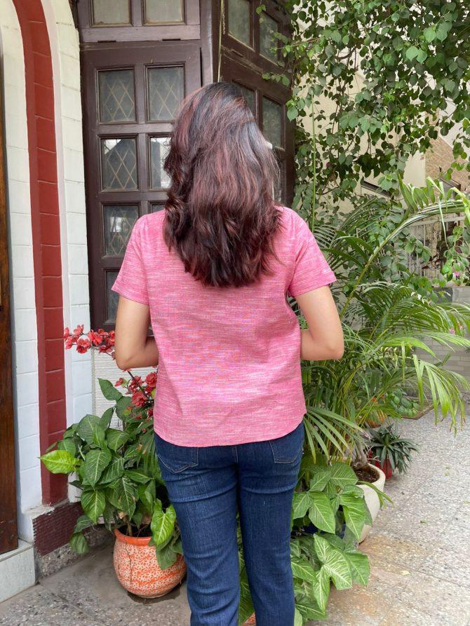 Charming Cherry Cotton Top- Pink