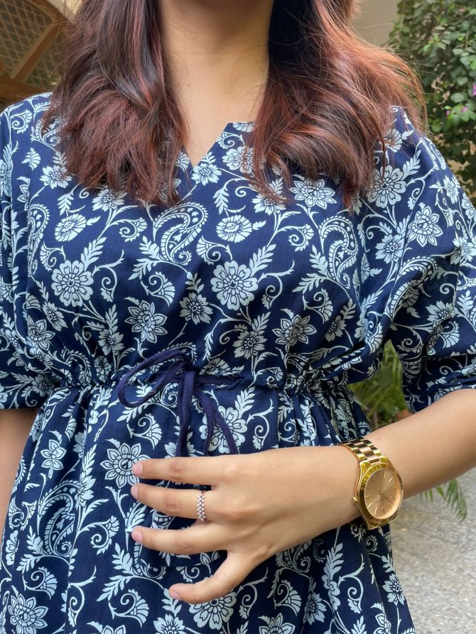 Indigo Kaftan Top (Luxe Collection)
