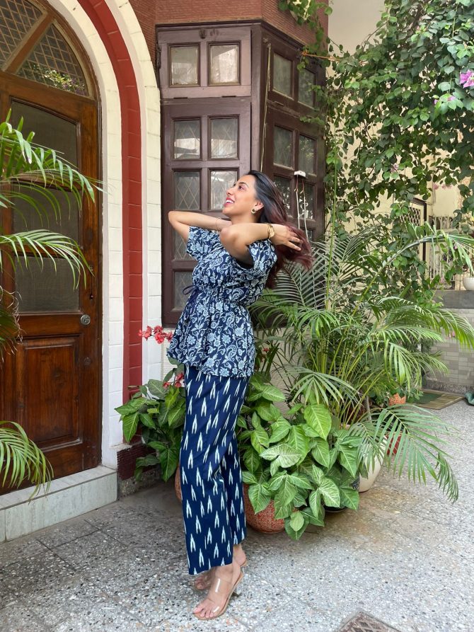 Indigo Kaftan Top (Luxe Collection)