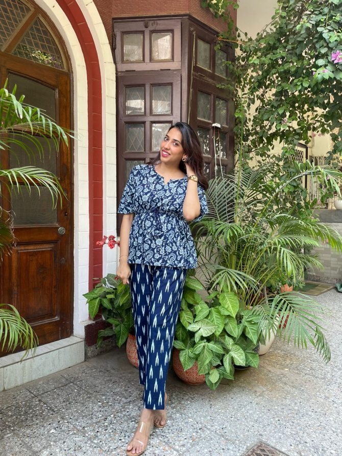 Indigo Kaftan Top (Luxe Collection)