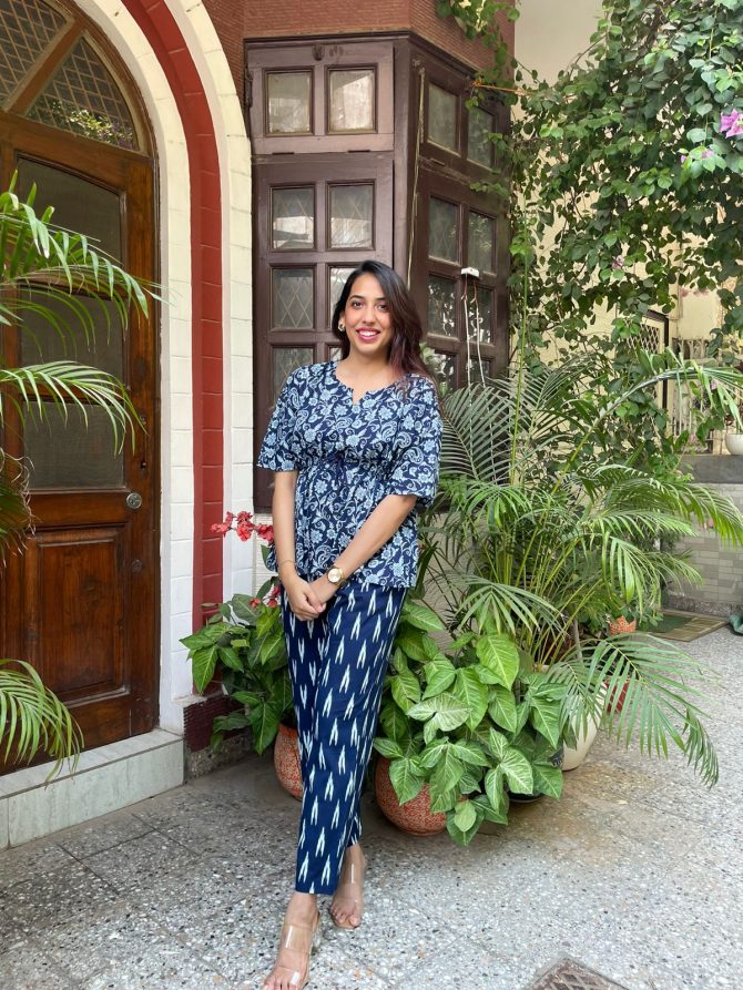 Indigo Kaftan Top (Luxe Collection)