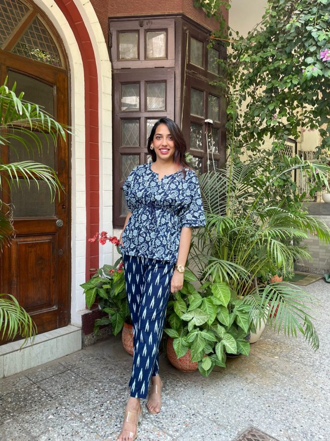 Indigo Kaftan Top (Luxe Collection)