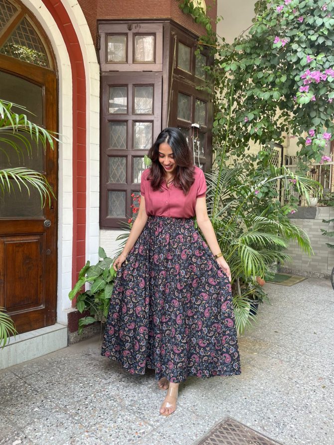 Autumn Printed Palazzo (Free Size)
